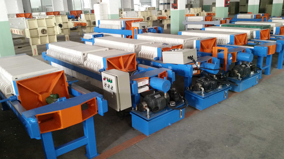 Filtre-presse hydraulique manuel 6m2 pour déshydratation des boues 220V-415V