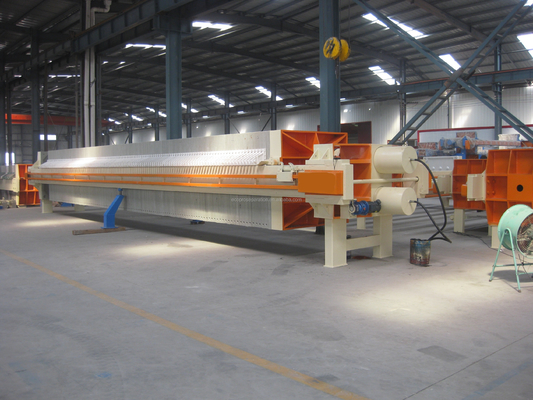 Filtre-presse hydraulique manuel 6m2 pour déshydratation des boues 220V-415V