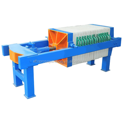 Filtre-presse à plaques et cadres manuel 4m2 pour le traitement des eaux usées